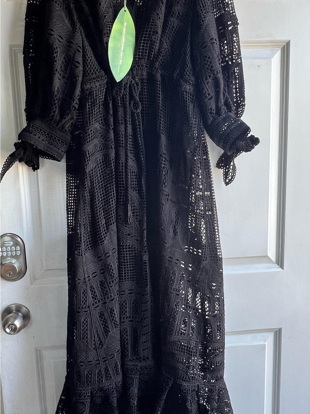 FARM Rio Black Crochet Maxi Dress - Picture 1 of 6